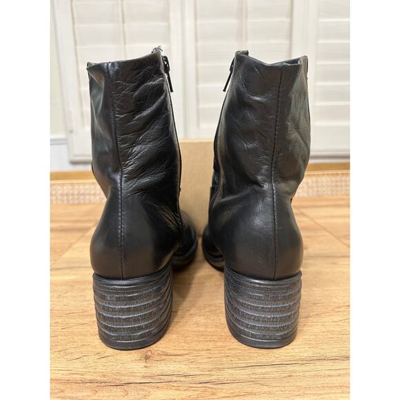 Miz Mooz Gem Dressy Boots Black Ruched Leather Size 6.5/7 US 37 EU NWOB Stylish - Picture 10 of 14